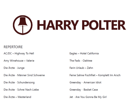 Harry Polter Repertoire
